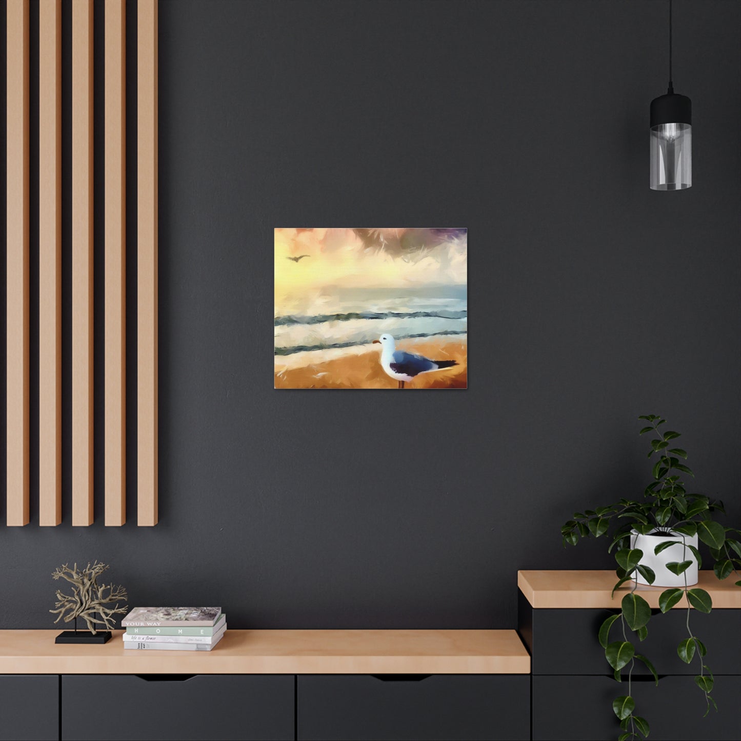 Seagull Painting, Beach wall art, Ocean Wall Art, Canvas Gallery Wraps