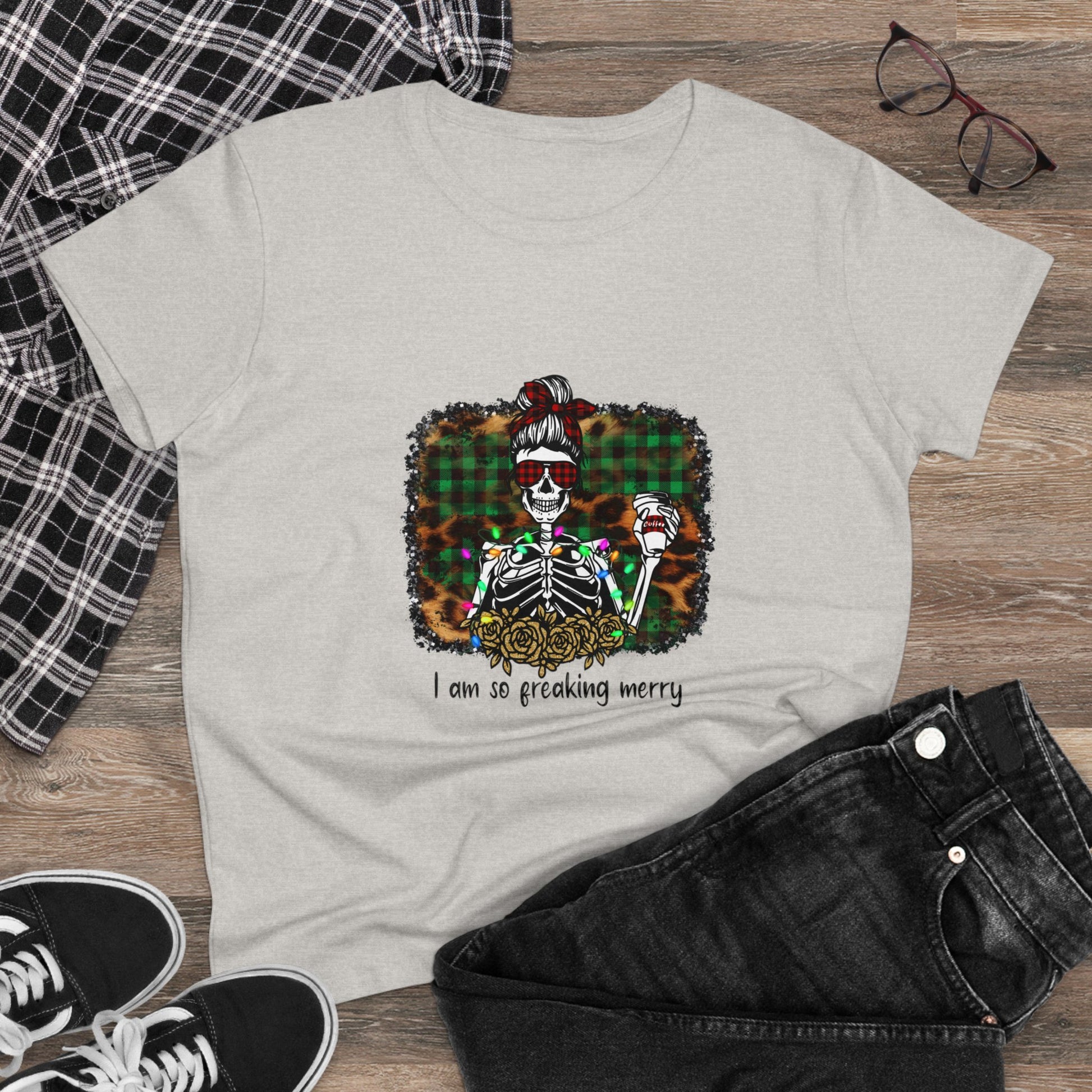 I'm So Freaking Merry, Christmas Graphic Shirts, Festive Holiday T-Shirts, Ugly Christmas Sweater Tees, Funny Christmas Shirt Designs, Cute Xmas Graphic Tees