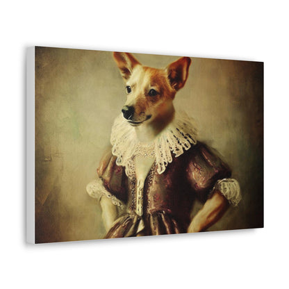 Fancy Dog, Canvas Dog Art, Dog Wall Art, Canine Canvas Art,Canvas Gallery Wraps