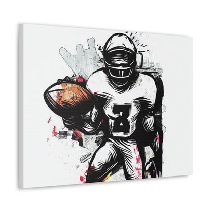 Football Player, Graffiti-inspired home decor, Modern street art prints, Graffiti wall art, Street art canvas art, Graffiti artist prints 24″ x 18″ Premium Gallery Wraps (1.25″)