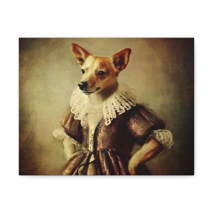 Fancy Dog, Canvas Dog Art, Dog Wall Art, Canine Canvas Art,Canvas Gallery Wraps