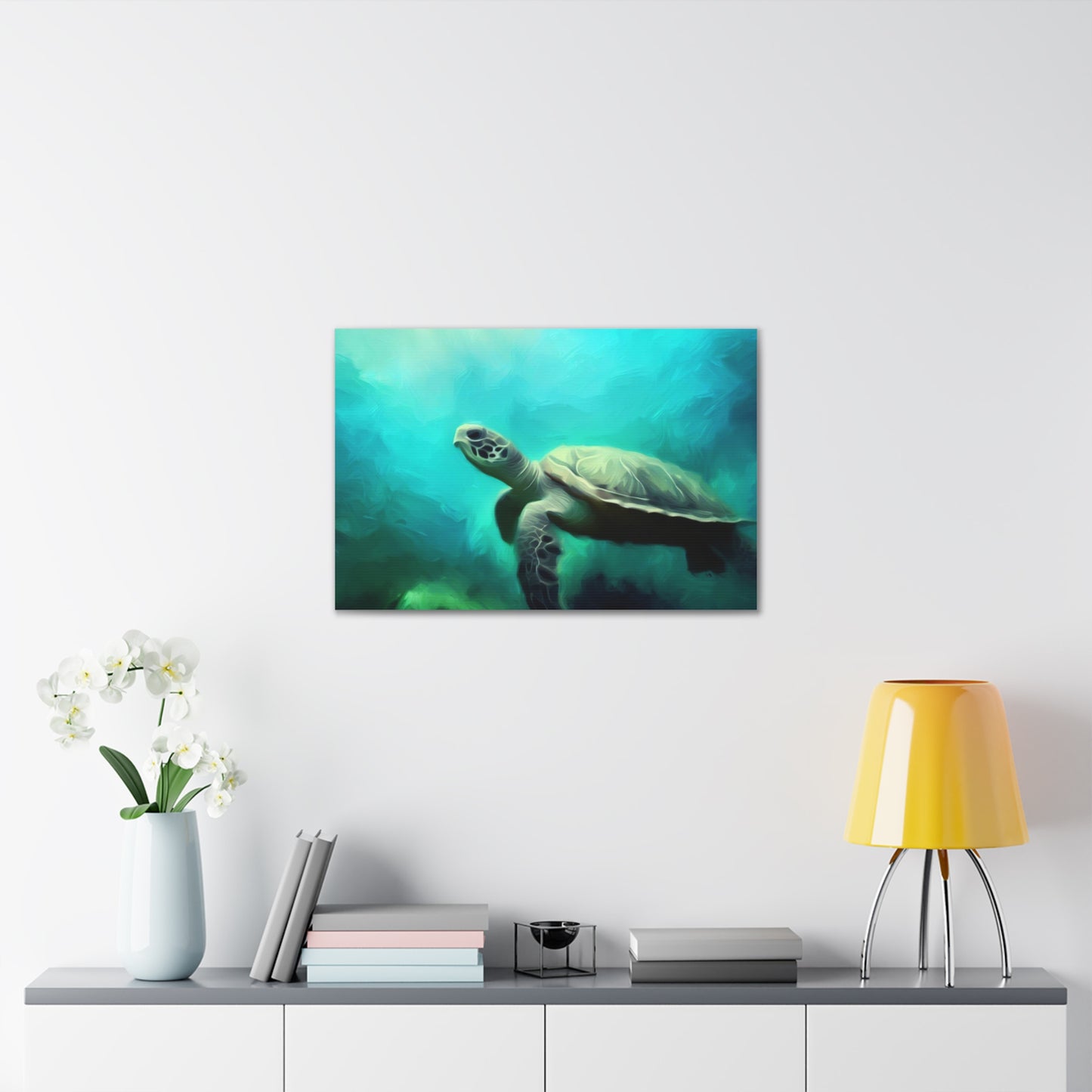 Sea Turtle wall art, ocean wall art, Canvas Gallery Wraps, Ocean Animal, Sea Turtle