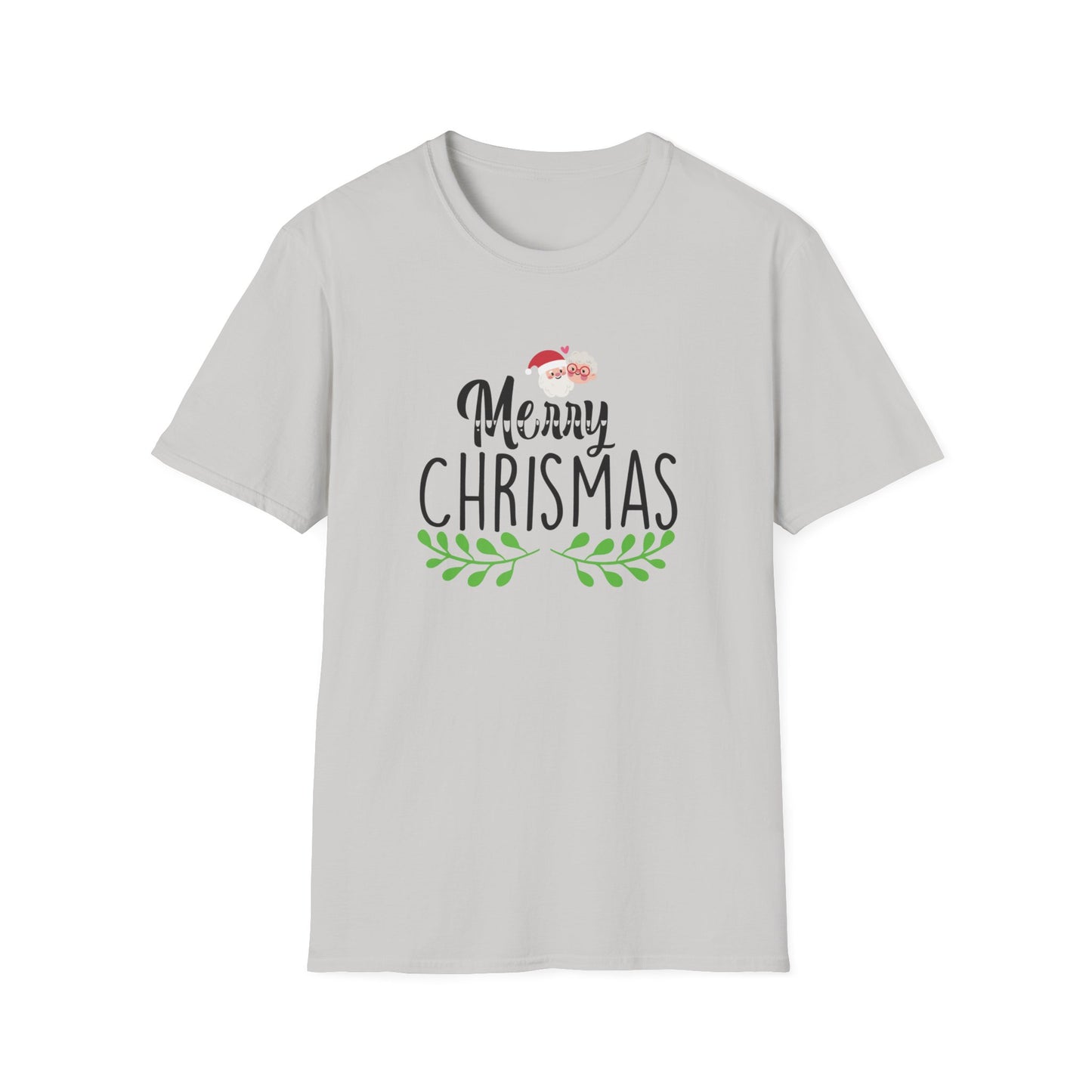 Merry Christmas Simple Graphic Shirt Ice Grey