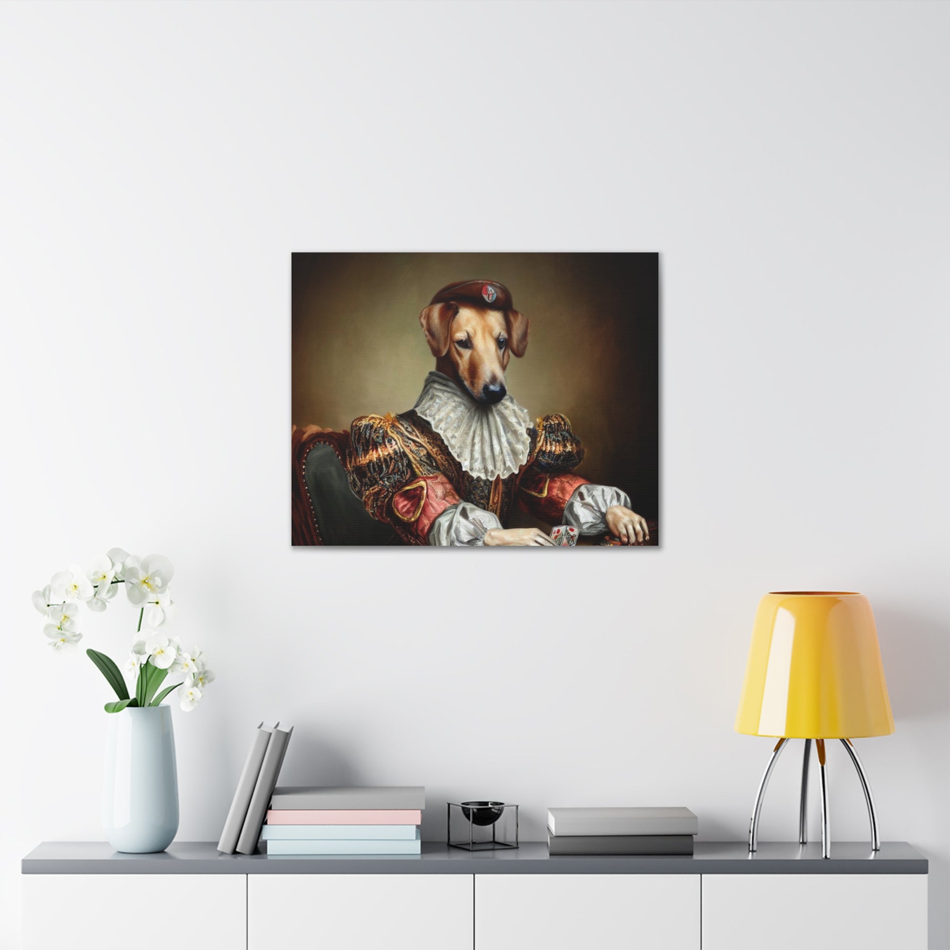 Fancy Dog, Canvas Dog Art, Dog Wall Art, Canine Canvas Art, Canvas Gallery Wraps