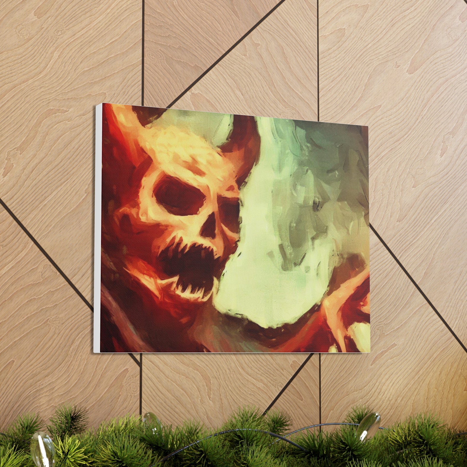 Halloween art, Demon canvas prints, Scary Halloween decor, Halloween home decor, Halloween wall, Gothic wall decor, Canvas Gallery Wraps - SaviTraviDesigns