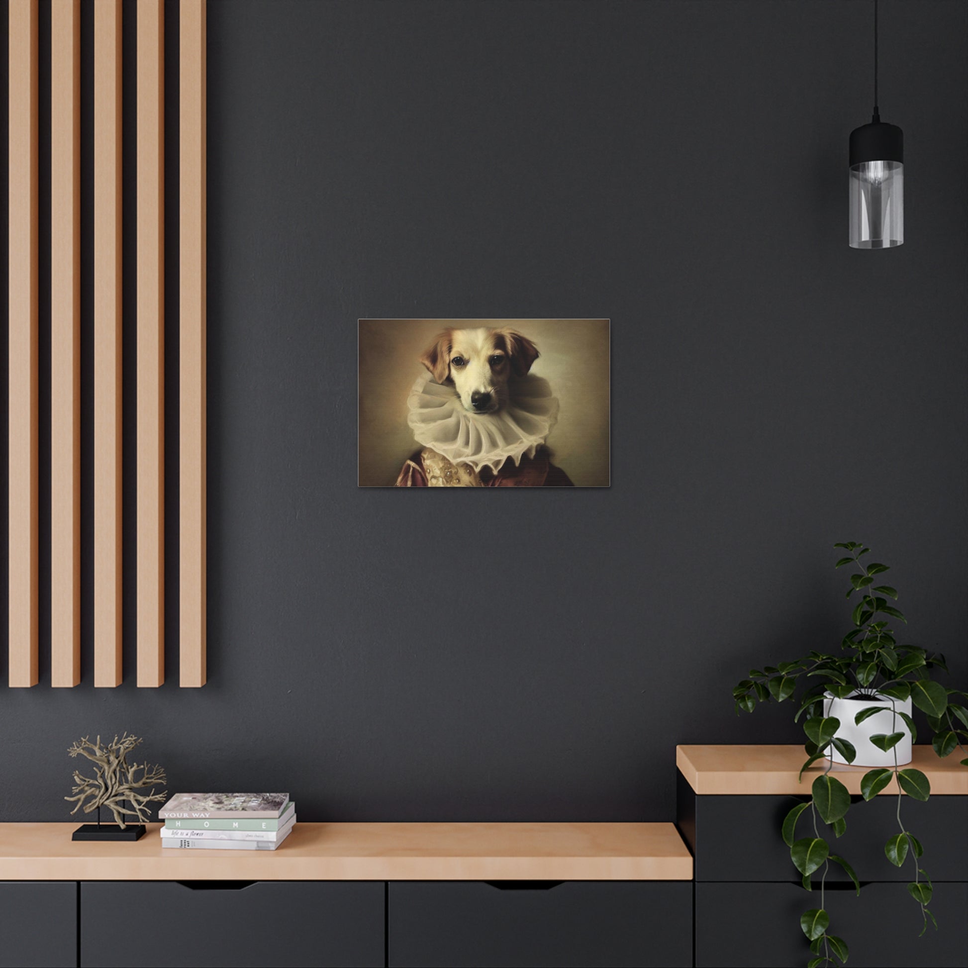 Fancy Dog, Canvas Dog Art, Dog Wall Art, Canine Canvas Art, Canvas Gallery Wraps