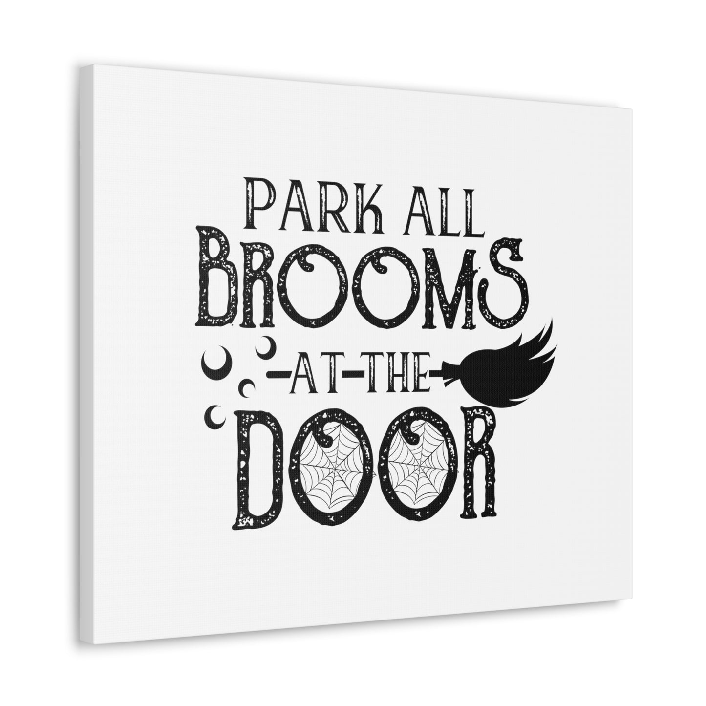 Park All Brooms at the Door, Halloween Sign, Holiday Sign, Spooky Sign, Halloween Decor