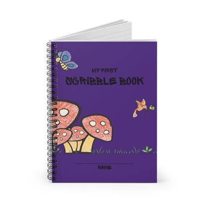 Scribble Book, Spiral Notebook, Ruled Line, Purple Notepad, Workout Journal - SaviTraviDesigns