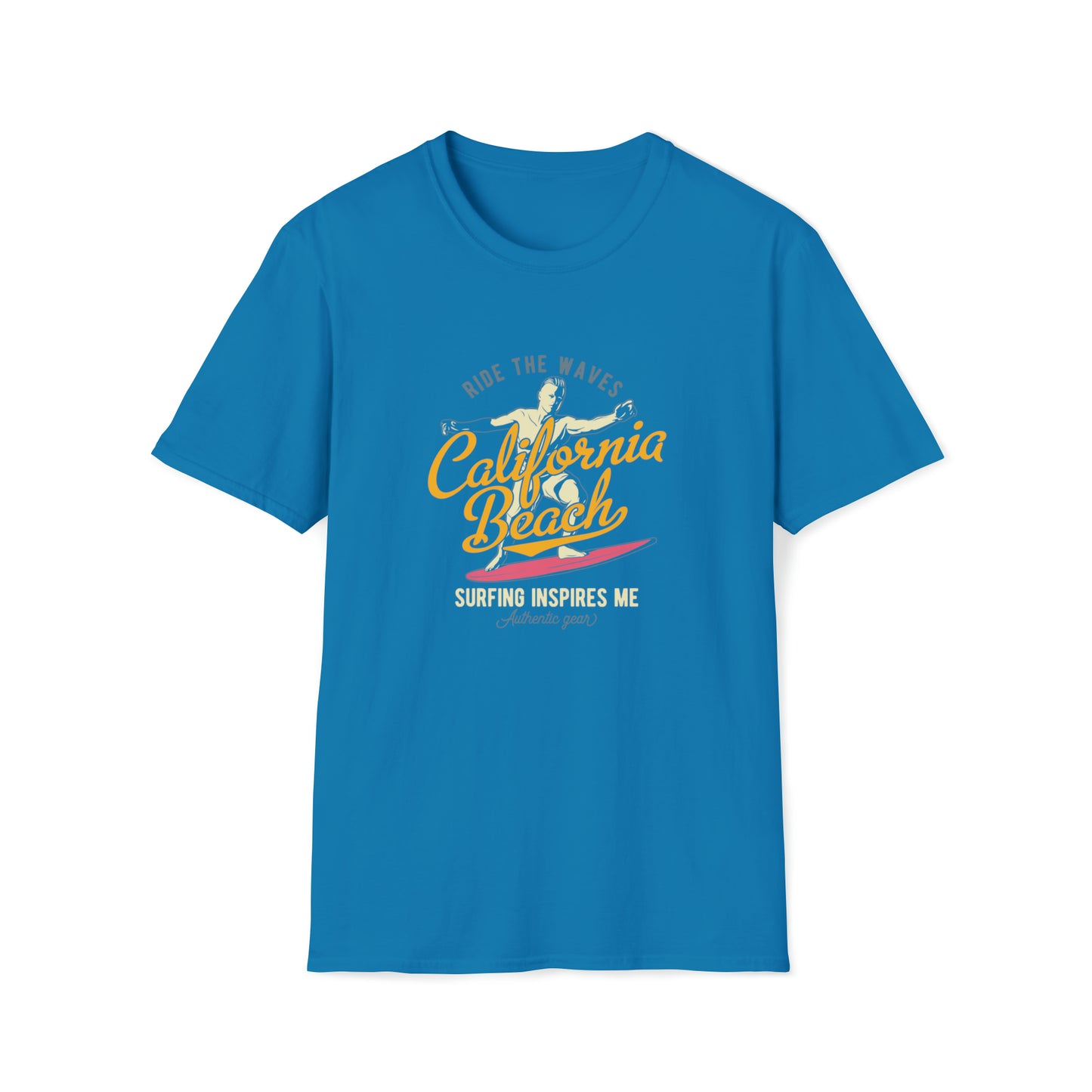 California Beach Surfing |Beach Lifestyle Shirts | Summer Vibe Apparel Sapphire