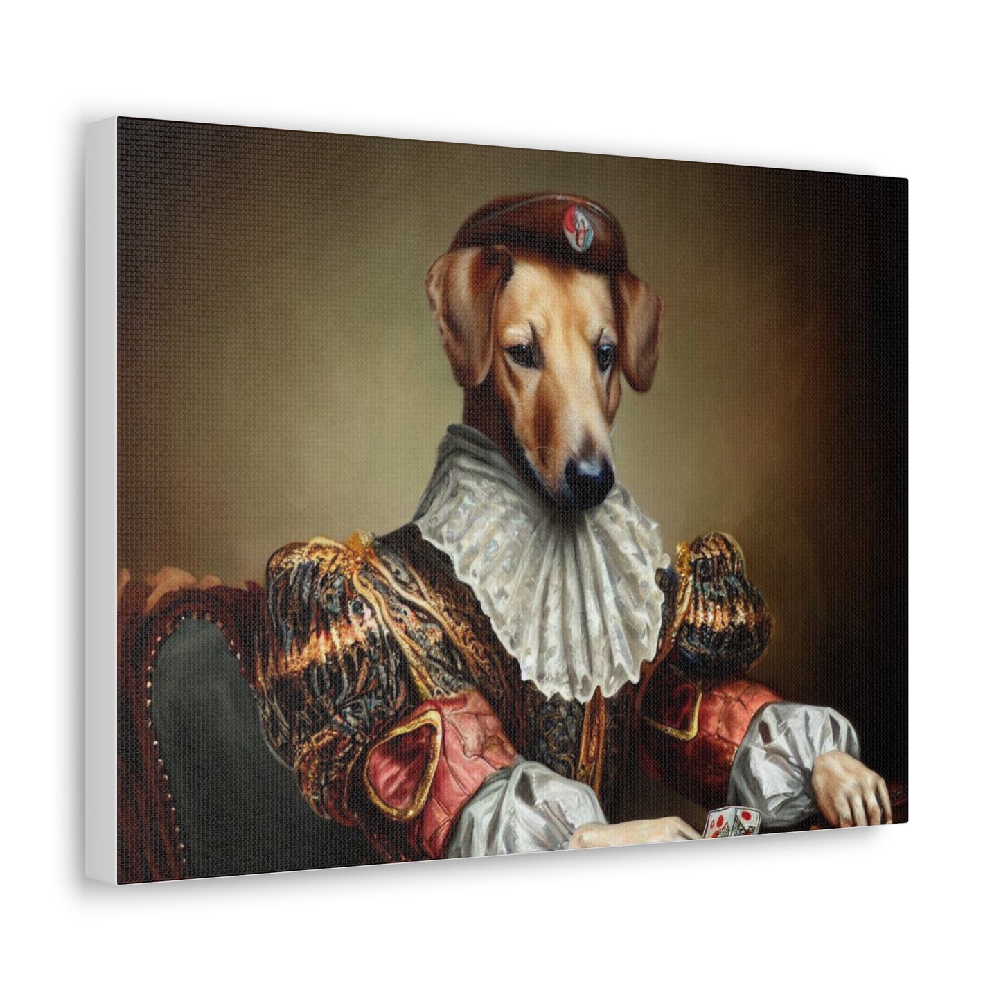 Fancy Dog, Canvas Dog Art, Dog Wall Art, Canine Canvas Art, Canvas Gallery Wraps