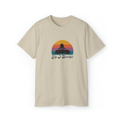 Outdoor Graphic T-shirt, Adventure T-Shirts, Nature-Inspired Tees, Hiking T-Shirts, Camping Graphic Shirts, Mountain Tee Shirts Sand