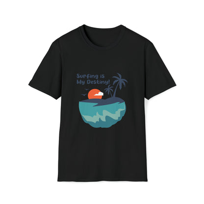 Surfing is My Destiny |Beach Lifestyle Shirts | Summer Vibe Apparel Black