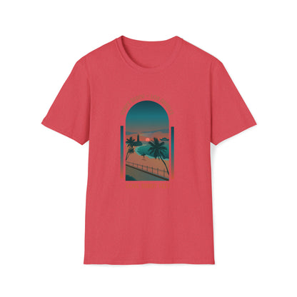 Venice Beach Sandy Feet |Beach Lifestyle Shirts | Summer Vibe Apparel Heather Red