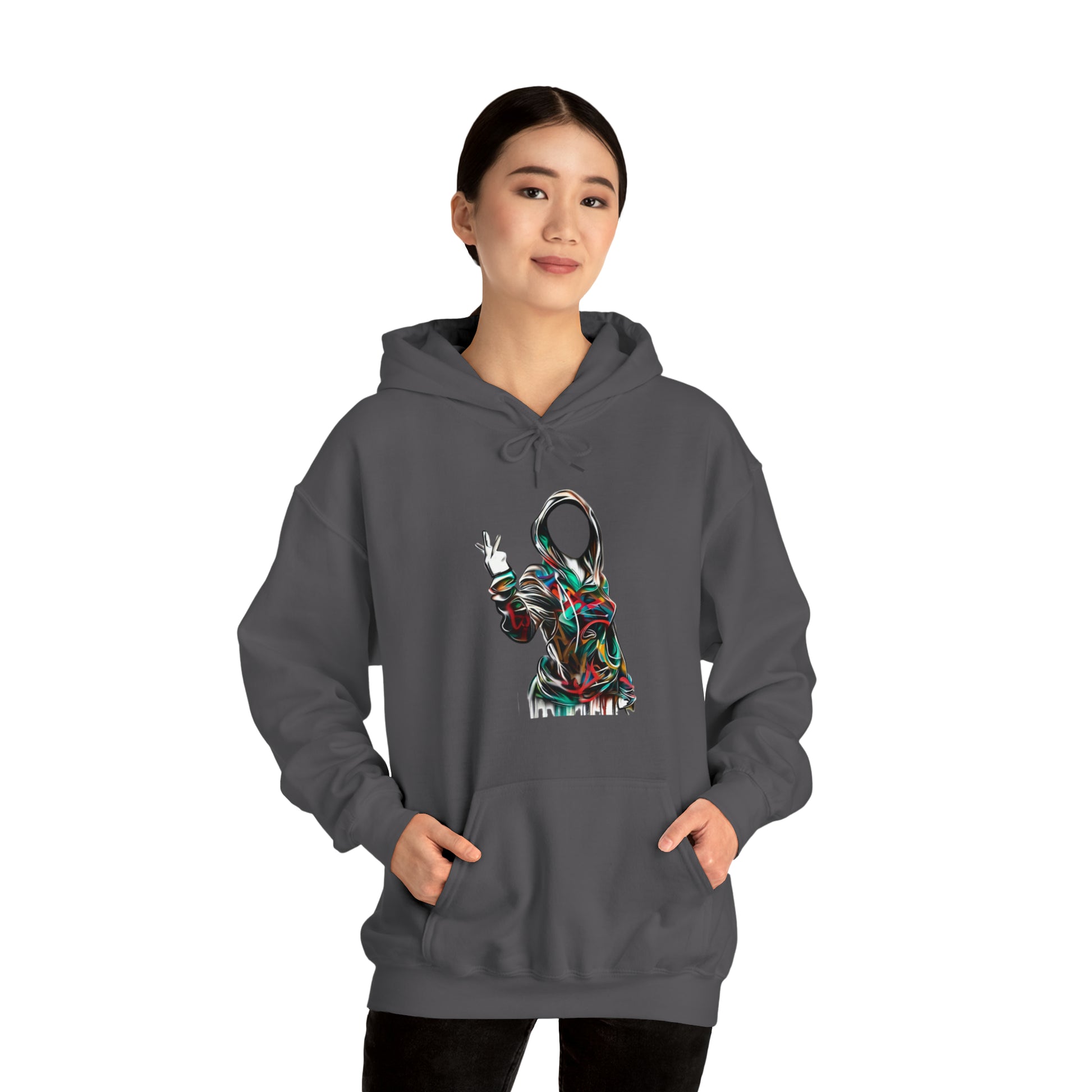 Graffiti Hoodie, Hooded Sweatshirt, Digital Female, Urban Street Design - SaviTraviDesigns