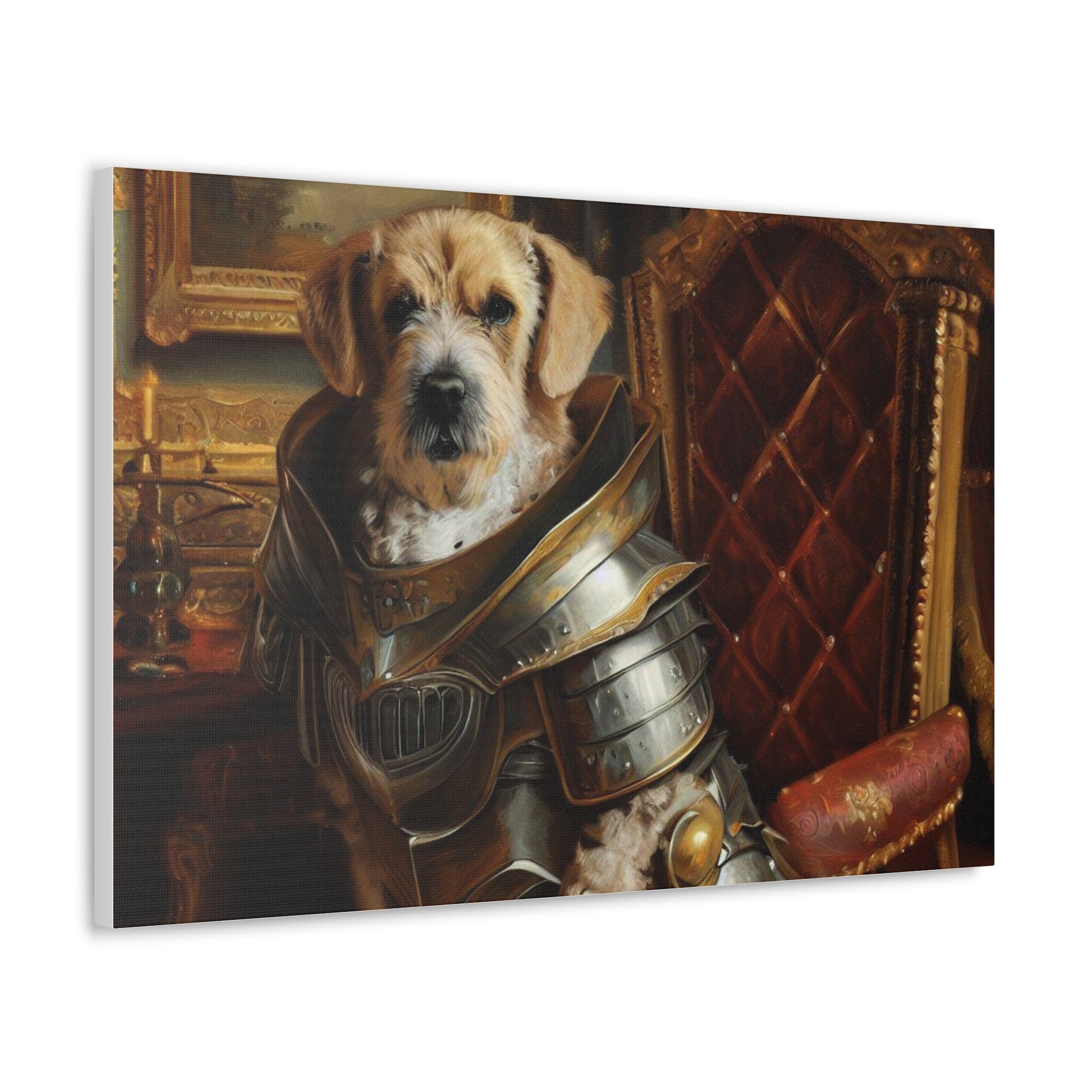 Fancy Dog, Canvas Dog Art, Dog Wall Art, Canine Canvas Art, Canvas Gallery Wraps