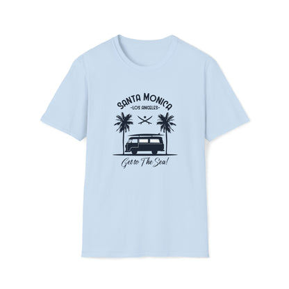 Santa Monica Surf Lifestyle |Beach Lifestyle Shirts | Summer Vibe Apparel Light Blue