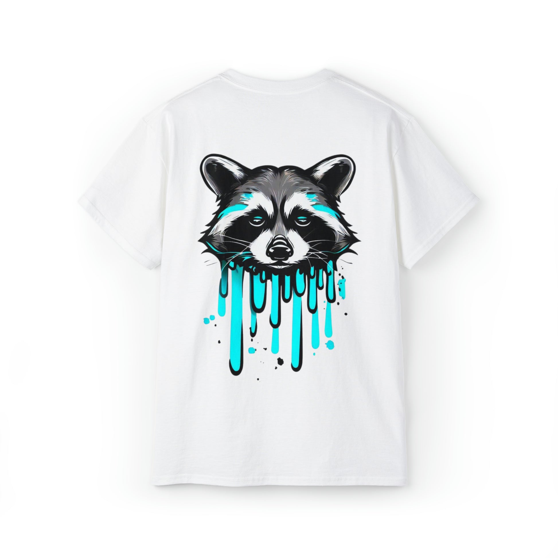 Raccoon Shirt, Graffiti Print Shirt, Unisex Ultra Cotton Tee, Blue Raccoon - SaviTraviDesigns