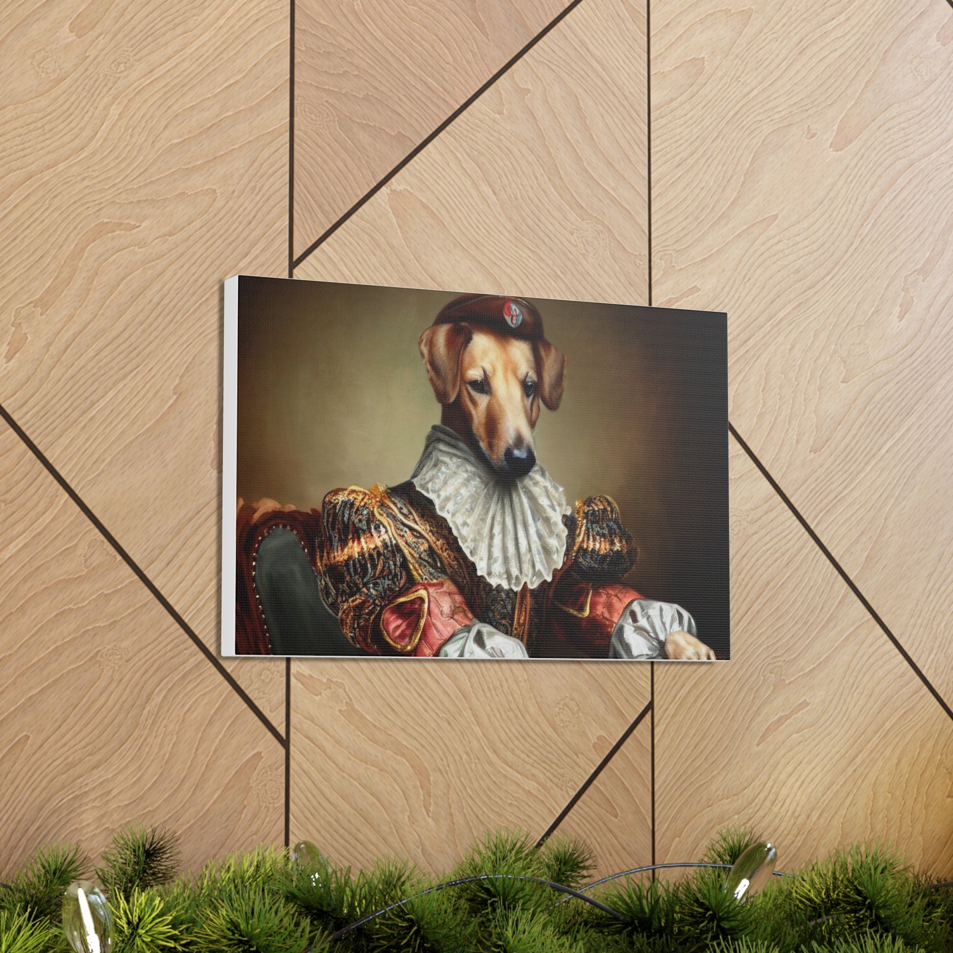 Fancy Dog, Canvas Dog Art, Dog Wall Art, Canine Canvas Art, Canvas Gallery Wraps