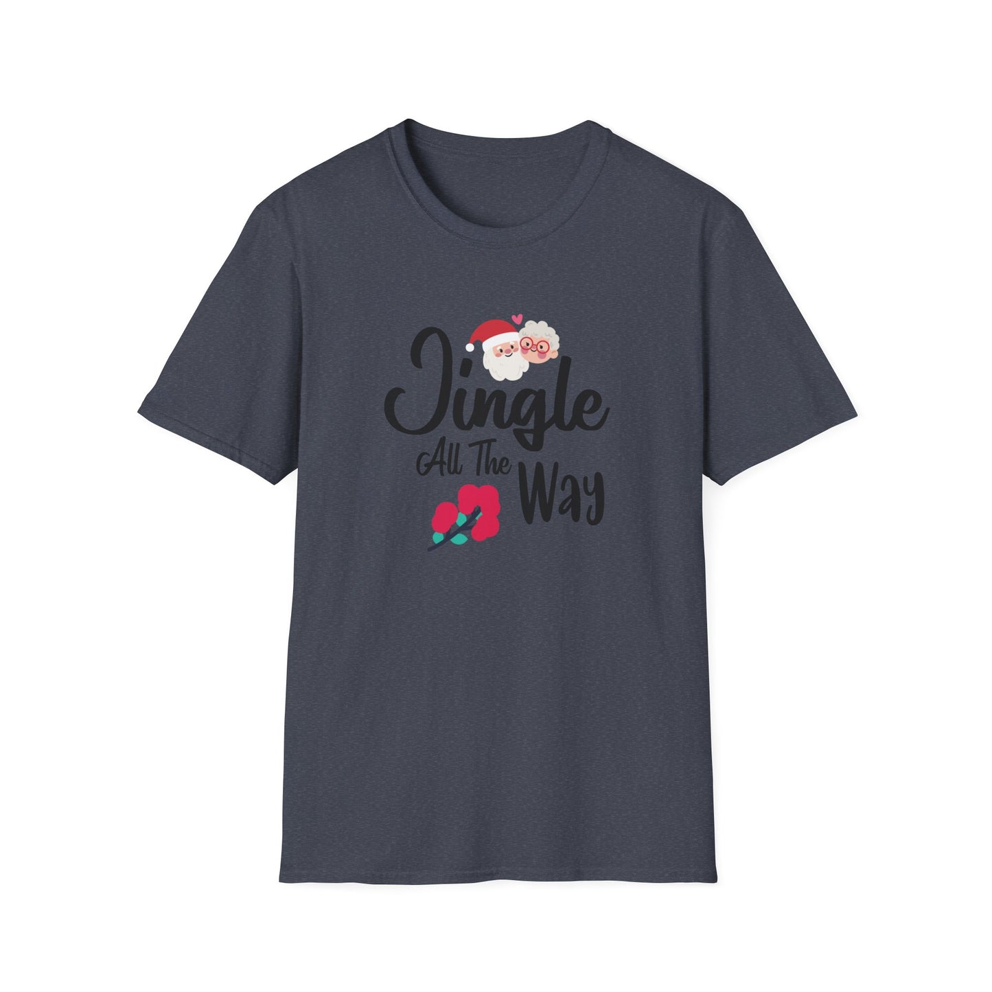 Jingle All The Way Holiday Graphic Shirt Heather Navy