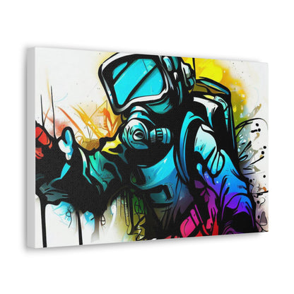 Graffiti Mask, Graffiti Artist, Graffiti-inspired home decor, Modern street art prints, Graffiti wall art, Street art canvas art, Graffiti artist prints 18″ x 12″ Premium Gallery Wraps (1.25″)