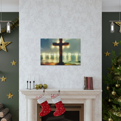 Christian wall art, Cross wall art, Beach art, Canvas Gallery Wrap - SaviTraviDesigns