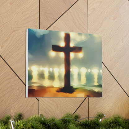 Christian wall art, Cross wall art, Beach art, Canvas Gallery Wrap - SaviTraviDesigns