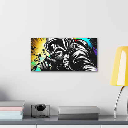 Gas Mask, SCUBA Diver, Graffiti Artist, Graffiti-inspired home decor, Modern street art prints, Graffiti wall art, Street art canvas art, Graffiti artist prints