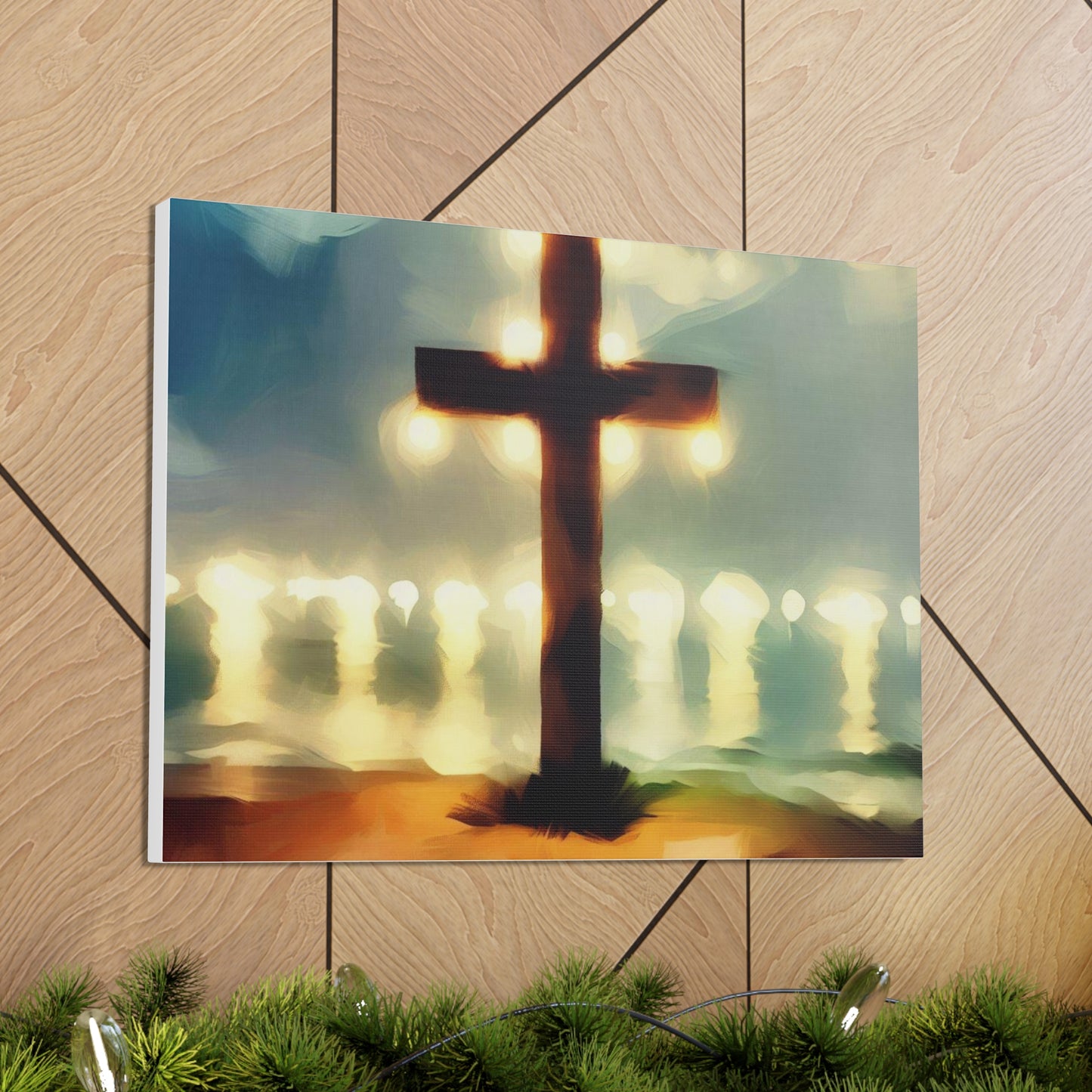 Christian wall art, Cross wall art, Beach art, Canvas Gallery Wrap - SaviTraviDesigns