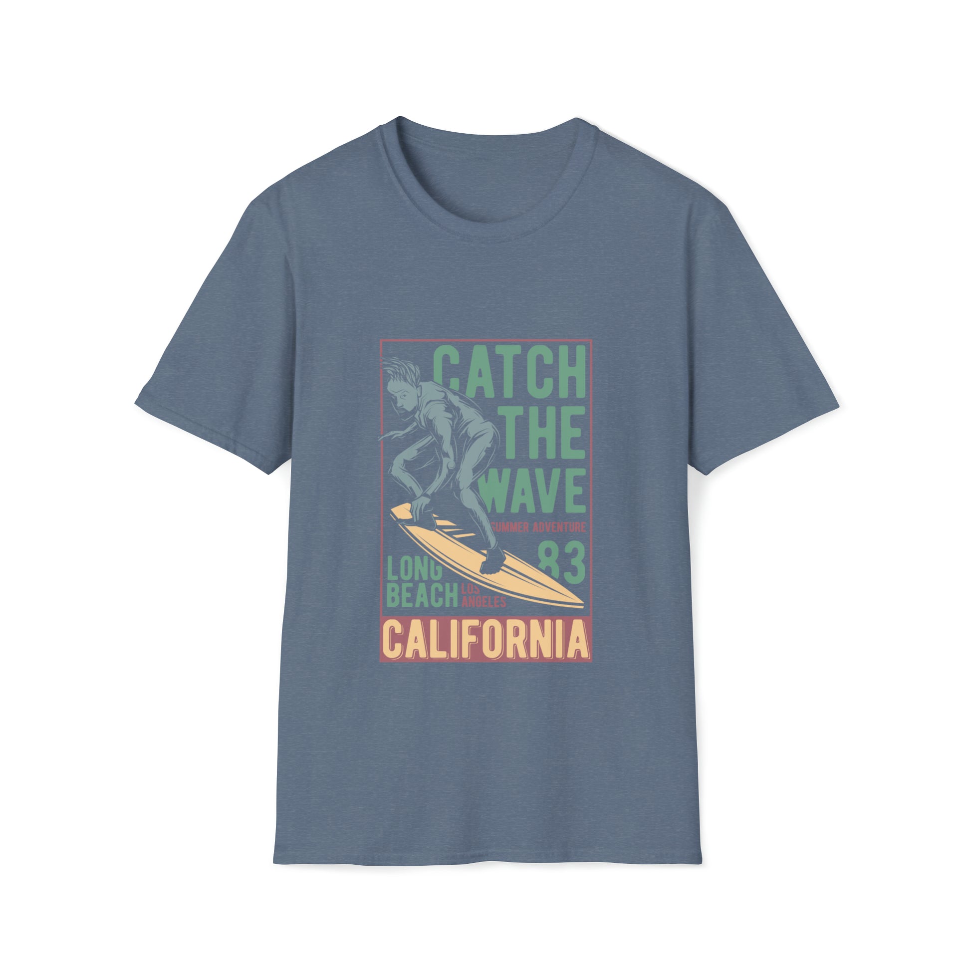 Catch The Wave California, Beachwear Graphics, Tropical T-Shirt Designs, Ocean-Inspired Shirts, Surfing Graphics, Sun and Sand Apparel, Summer Wardrobe Essentials - SaviTraviDesigns