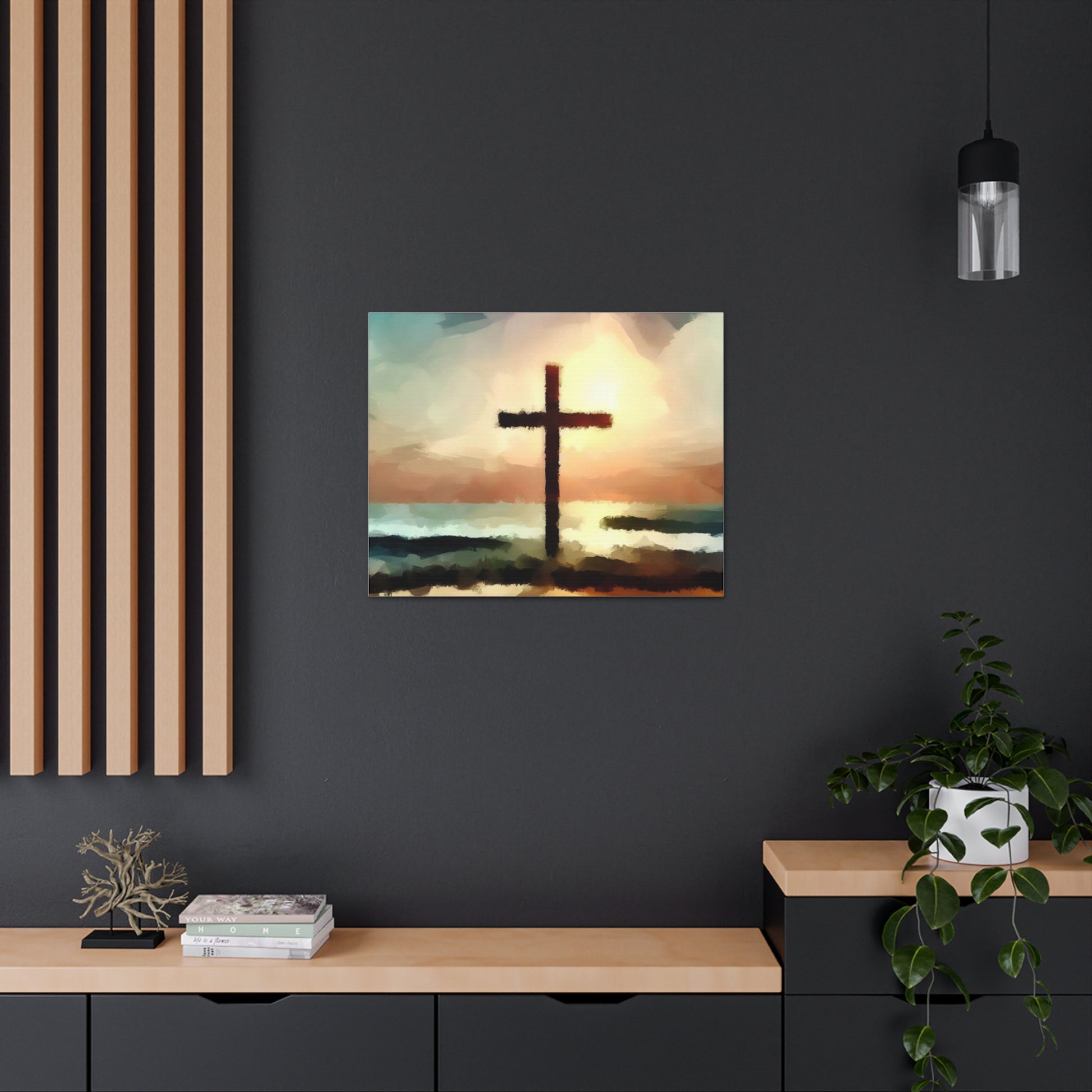 Christian wall art, Cross wall art, beach art, ocean art, Canvas Gallery Wraps - SaviTraviDesigns