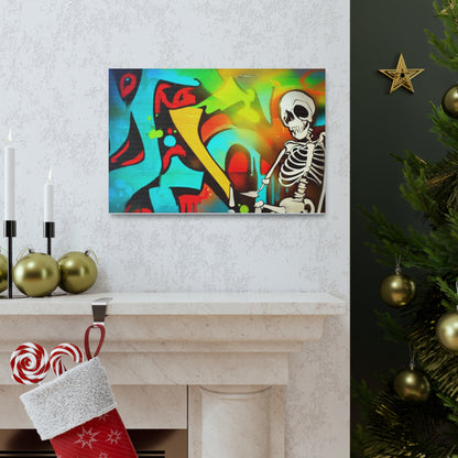 Halloween art, Skeleton canvas prints, Graffiti Halloween, Scary Halloween decor, Halloween home decor, Halloween wall, Gothic wall decor, Canvas Gallery Wraps - SaviTraviDesigns