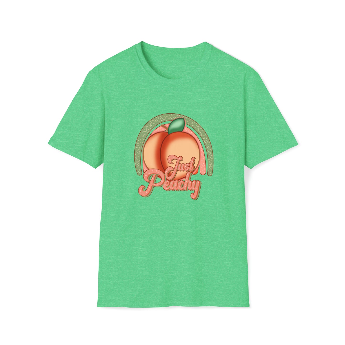 Just Peachy |Beach Lifestyle Shirts | Summer Vibe Apparel Heather Irish Green