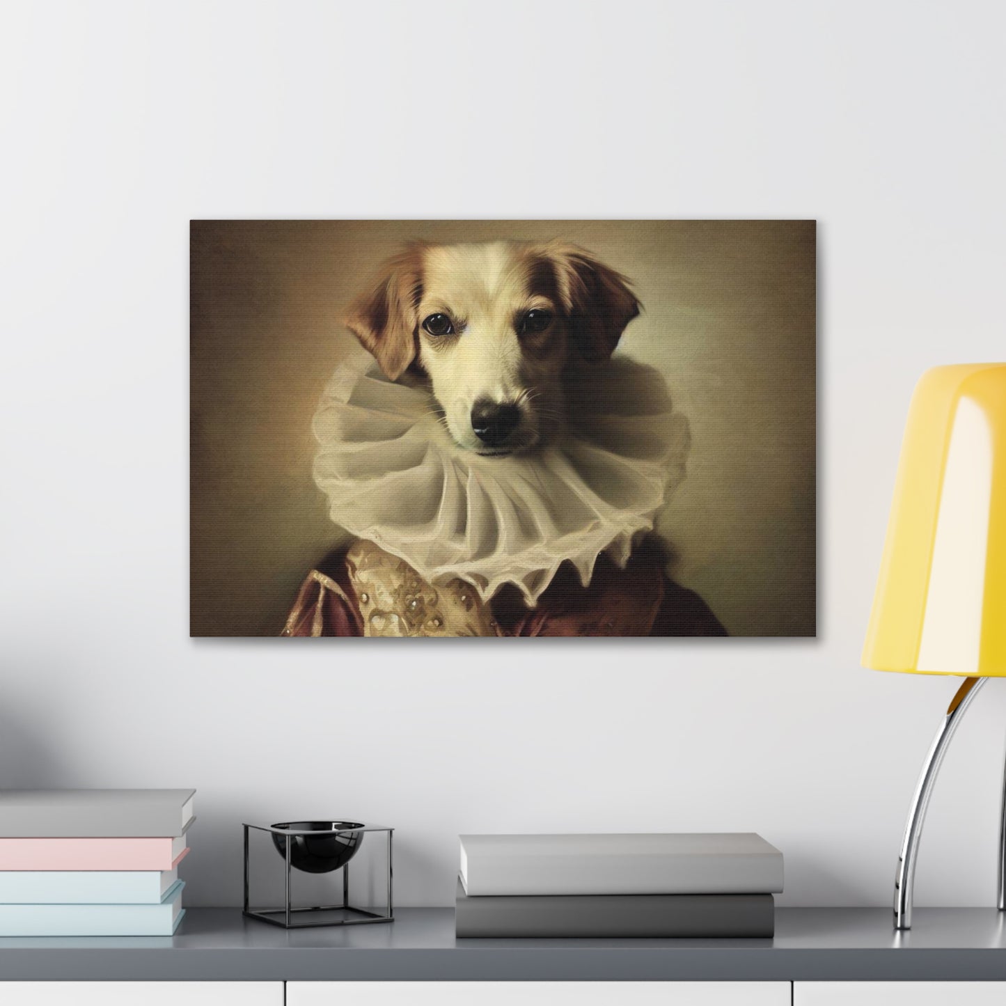 Fancy Dog, Canvas Dog Art, Dog Wall Art, Canine Canvas Art, Canvas Gallery Wraps