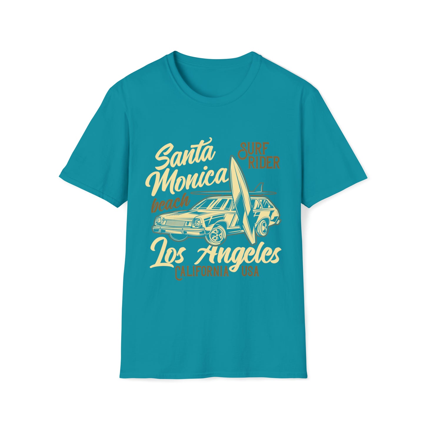 Santa Monica Beach Surf Rider |Beach Life Clothing | Ocean Vibes Apparel Tropical Blue