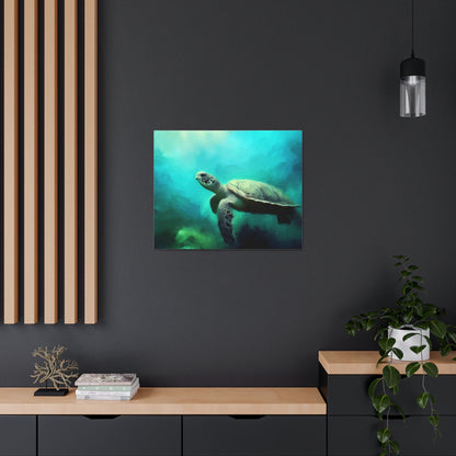 Sea Turtle wall art, ocean wall art, Canvas Gallery Wraps, Ocean Animal, Sea Turtle