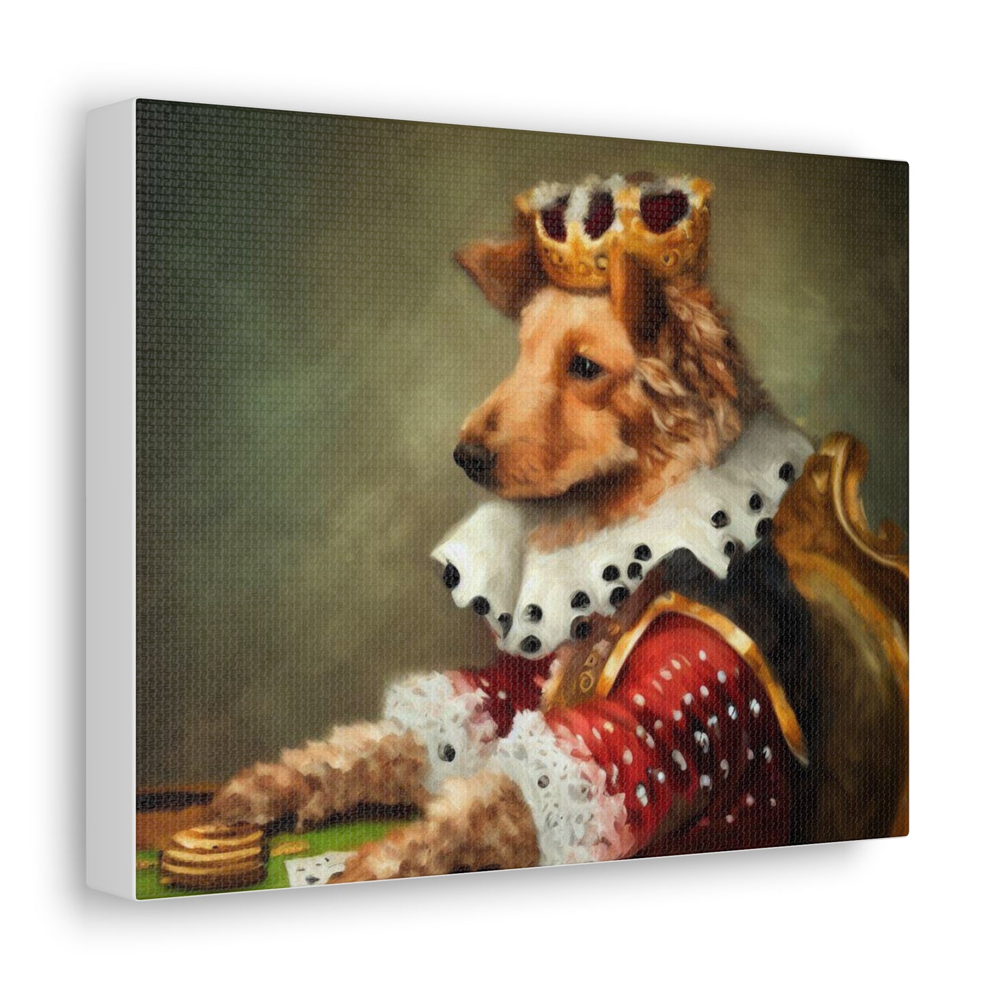 Fancy Dog, Canvas Dog Art, Dog Wall Art, Canine Canvas Art,Canvas Gallery Wraps, Pet Art, King Dog - SaviTraviDesigns