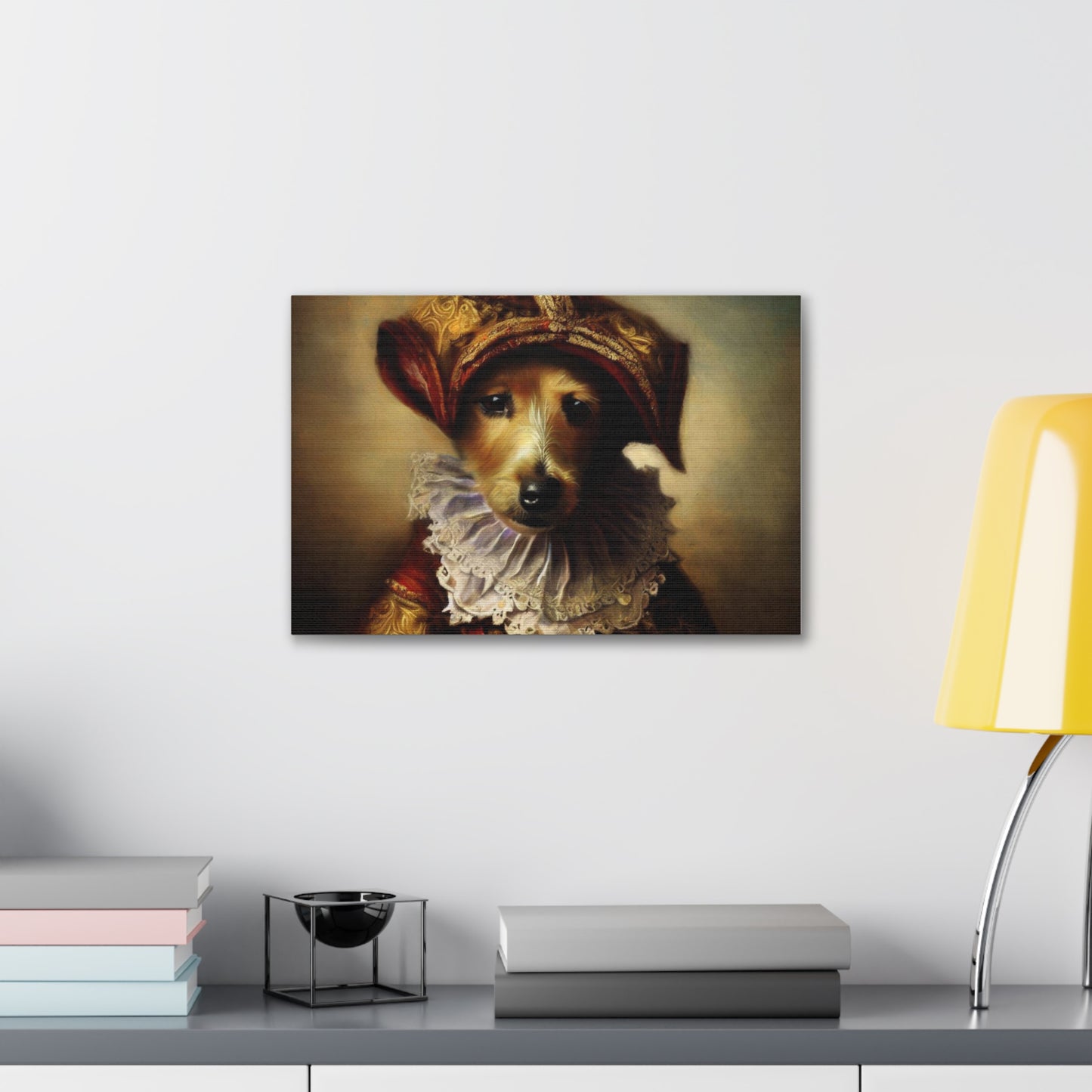 Fancy Dog, Canvas Dog Art, Dog Wall Art, Canine Canvas Art,Canvas Gallery Wraps