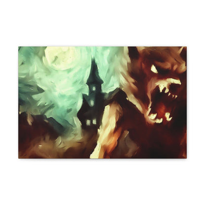 Halloween art, Werewolf canvas prints, Scary Halloween decor, Halloween home decor, Halloween wall, Gothic wall decor, Canvas Gallery Wraps - SaviTraviDesigns