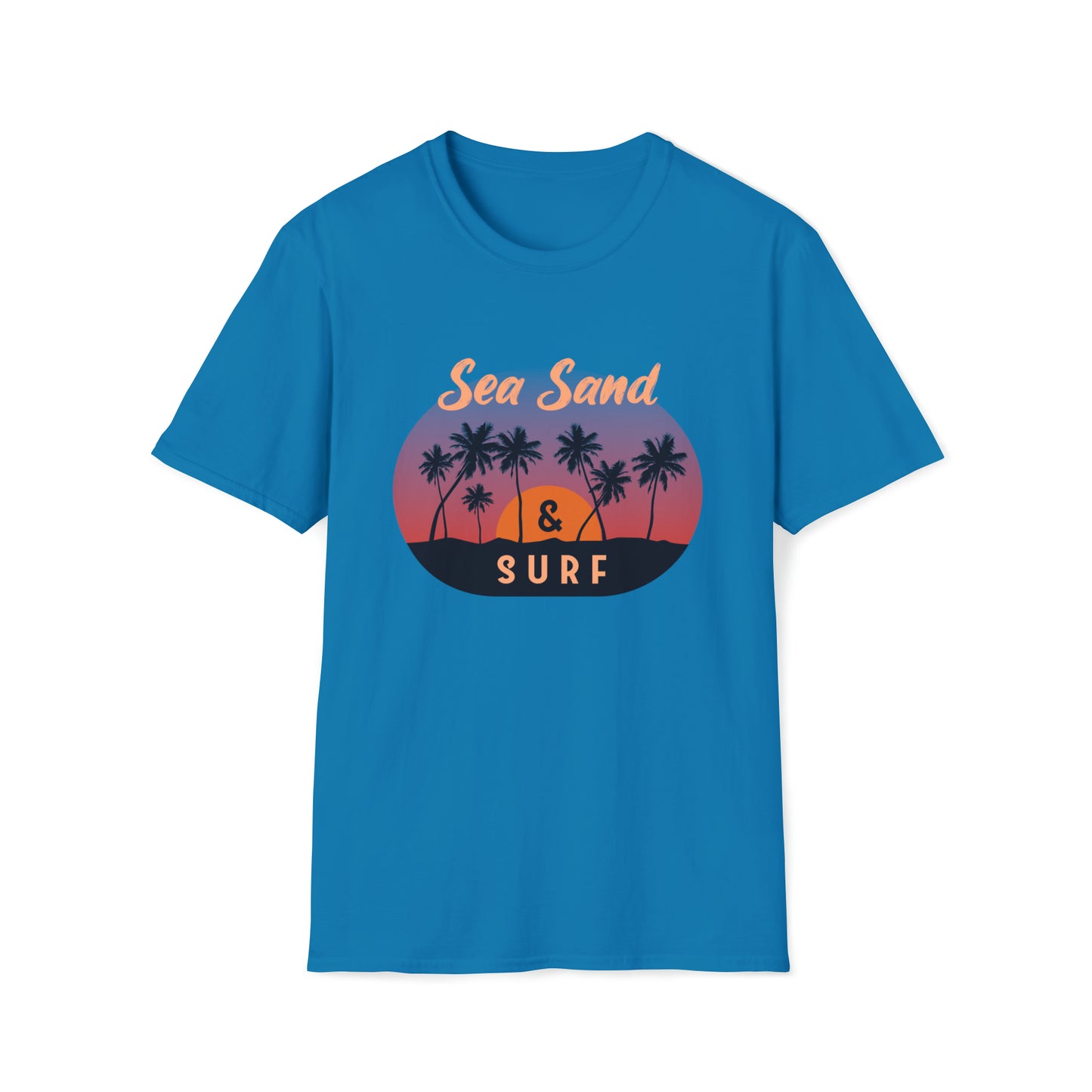 Sea Sand and Surf |Beach Lifestyle Shirts | Summer Vibe Apparel Sapphire