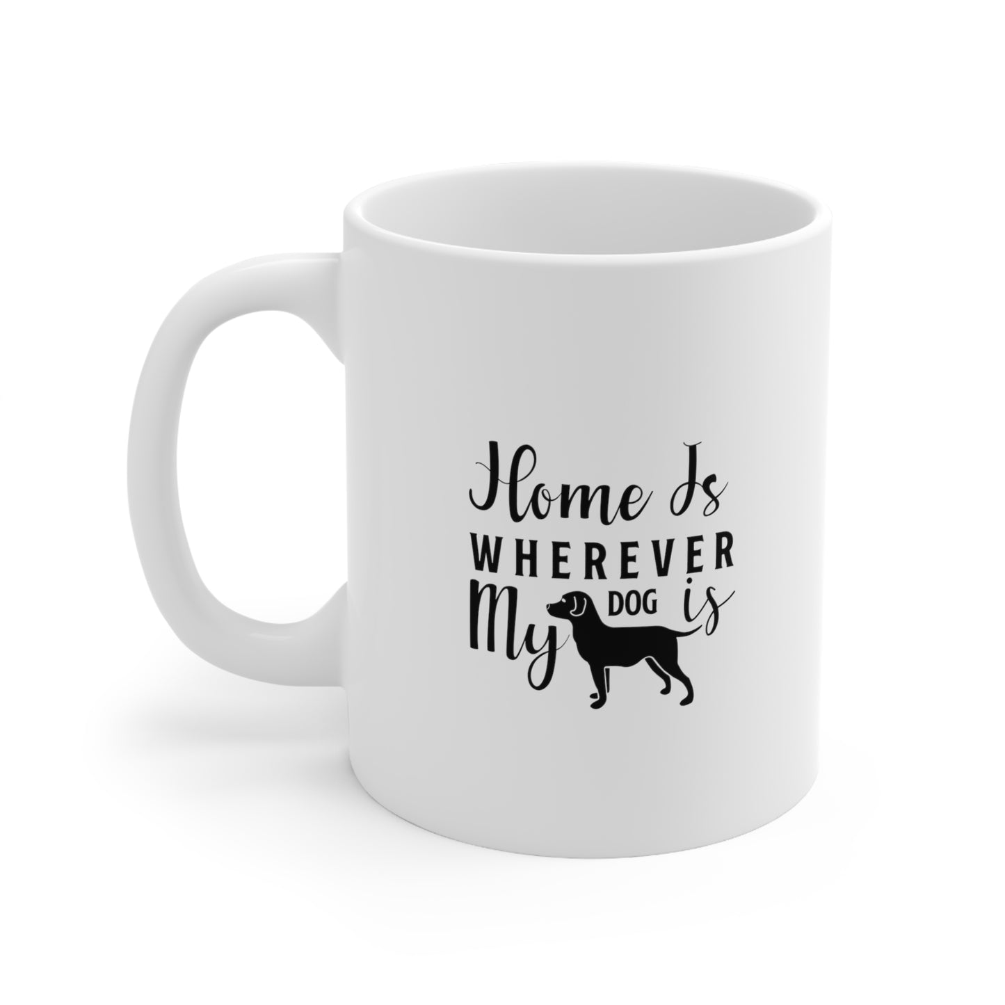 Home is Where My Dog is, Coffee Mugs with Art, Unique Mug Designs, Custom Graphic Mugs, Artistic Coffee Cups, Trendy Mug Patterns - SaviTraviDesigns