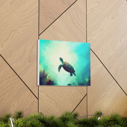 Sea Turtle wall art, ocean art, Canvas Gallery Wraps, Ocean Animal, Turtle