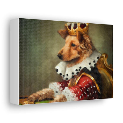 Fancy Dog, Canvas Dog Art, Dog Wall Art, Canine Canvas Art,Canvas Gallery Wraps, Pet Art, King Dog - SaviTraviDesigns