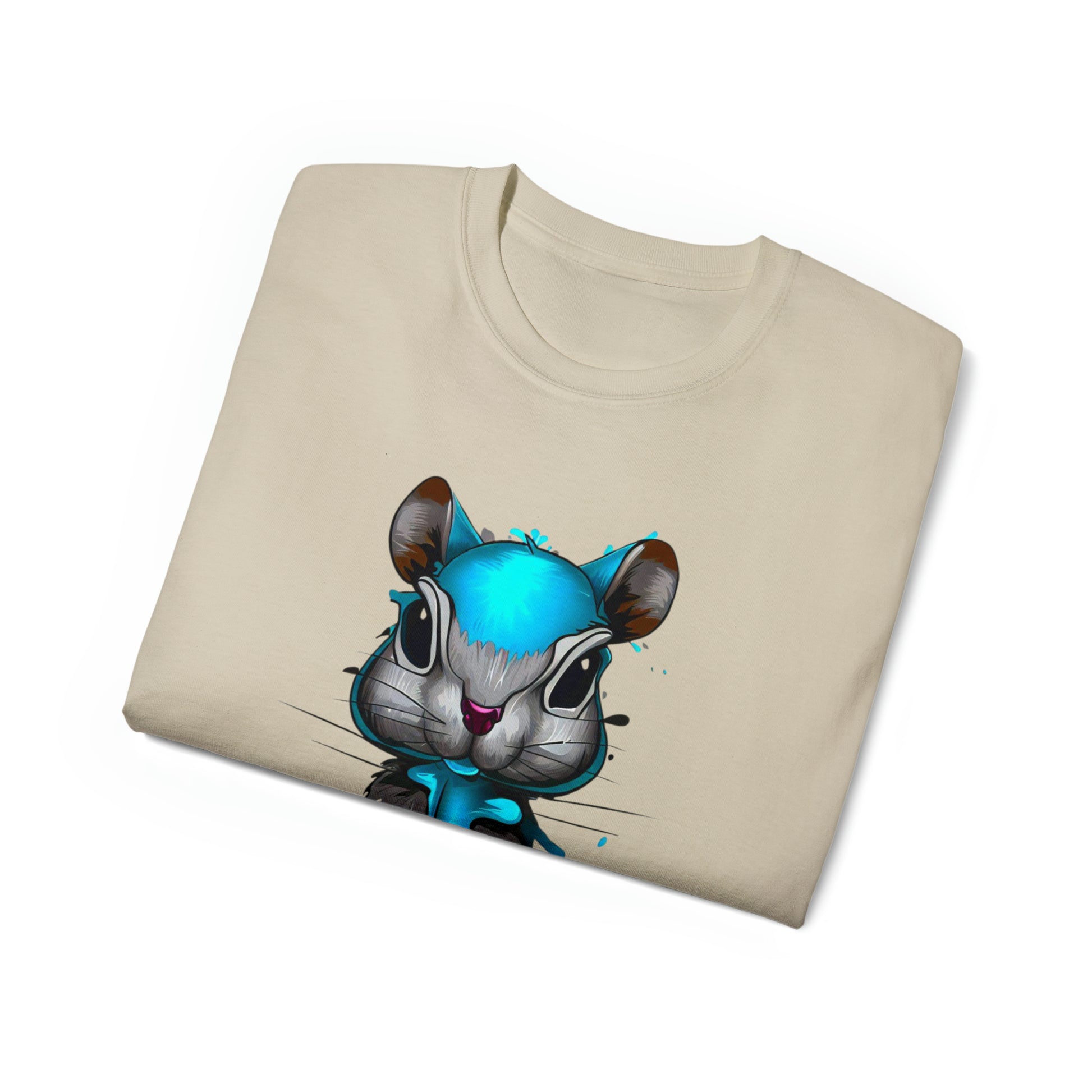 Graffiti shirt, Squirrel shirt, Urban Art T-Shirt, Blue Squirrel - SaviTraviDesigns