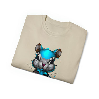 Graffiti shirt, Squirrel shirt, Urban Art T-Shirt, Blue Squirrel - SaviTraviDesigns