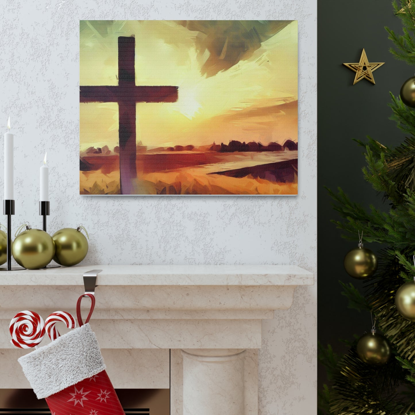 Christian Wall Art, Cross Wall Art, Canvas Gallery Wraps, Christian Country, Christian Art - SaviTraviDesigns