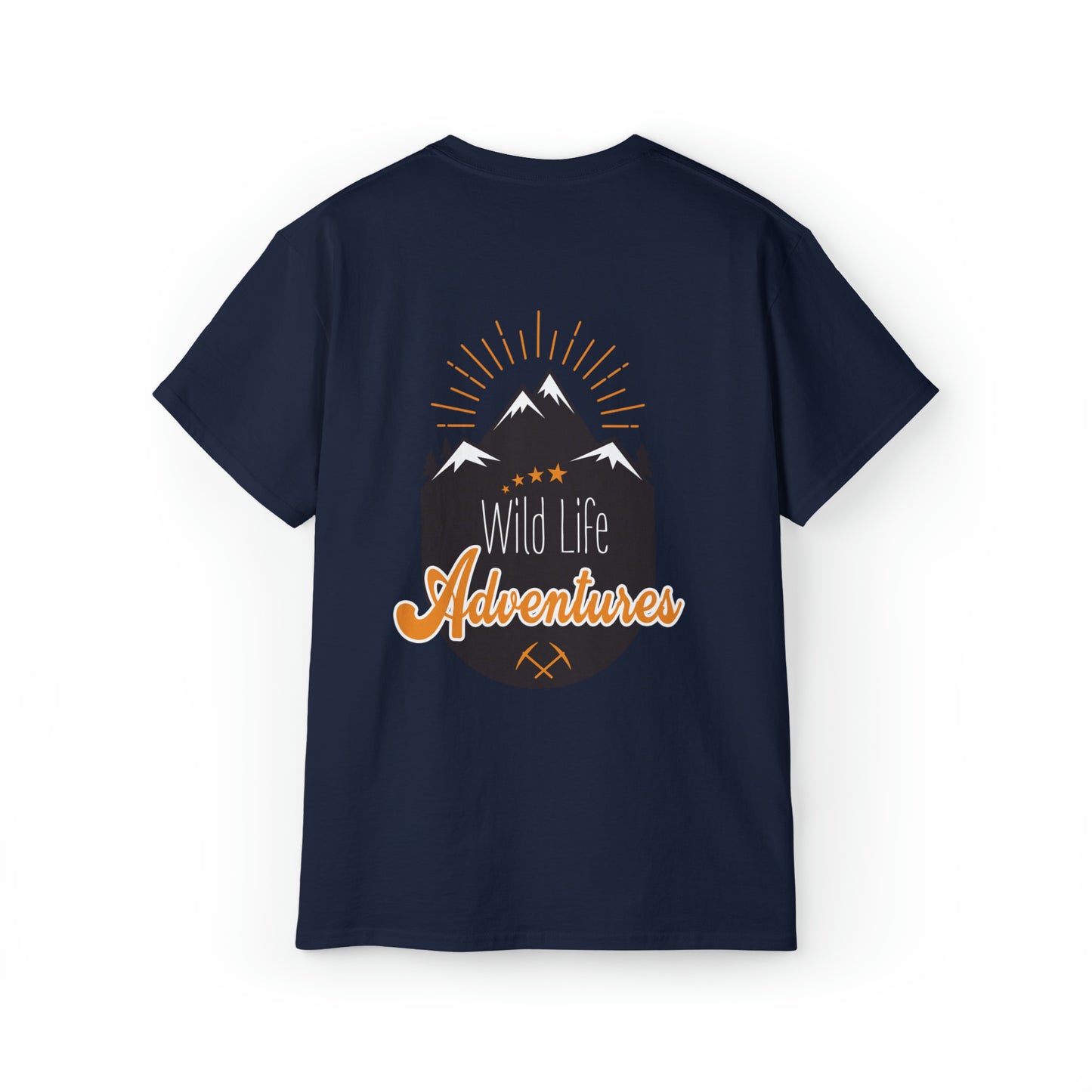 Wildlife Adventures | Hiking & Camping Tee | Nature-Inspired Outdoor Apparel Navy