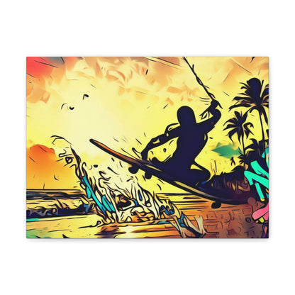 Kiteboarding, Graffiti art prints, Street art canvas, Urban art decor, Graffiti-style wall art, Graffiti canvas prints, Street art posters - SaviTraviDesigns