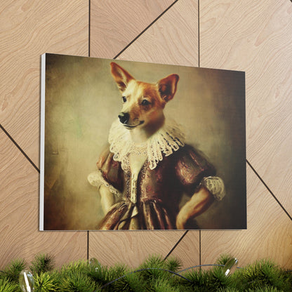 Fancy Dog, Canvas Dog Art, Dog Wall Art, Canine Canvas Art,Canvas Gallery Wraps