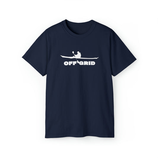 Off Grid Kayak Shirt | Hiking & Camping Tee | Nature-Inspired Outdoor Apparel Navy