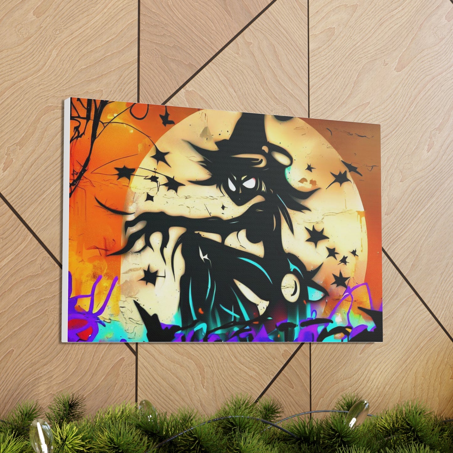 Halloween art, Witch canvas prints, Scary Halloween decor, Halloween home decor, Halloween wall, Gothic wall decor, Canvas Gallery Wraps - SaviTraviDesigns